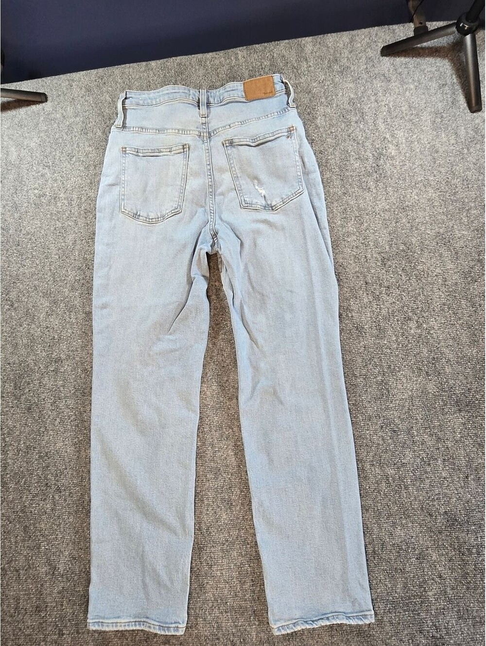 Madewell Curvy Perfect Vintage Jeans Womens 30 Light Wash Distressed Straight - Picture 7 of 7